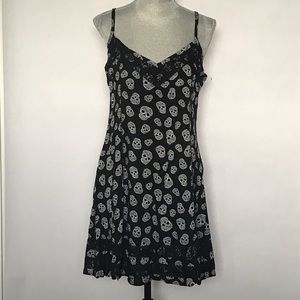 Black Sugar Skull Hot Topic Summer Dress SZ XL